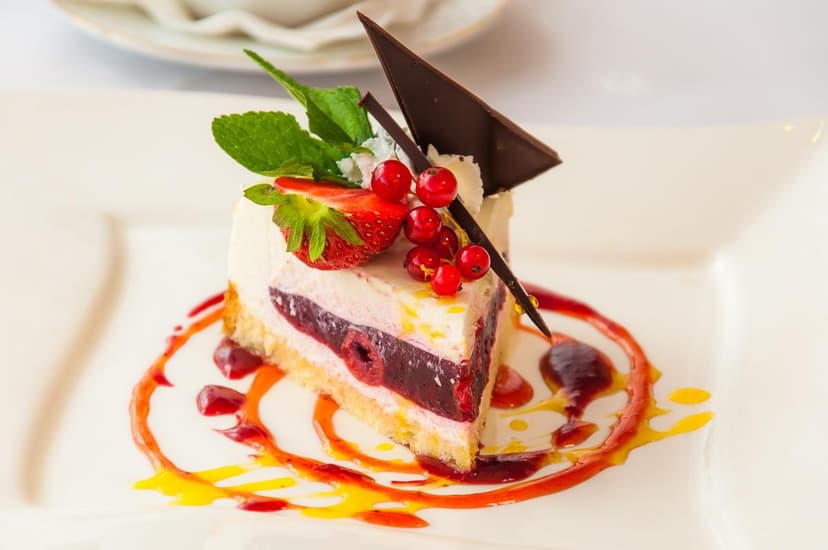 Chef perfecting a mousse cake